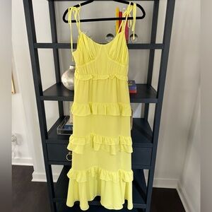 Yellow Ruffled Maxi Dress